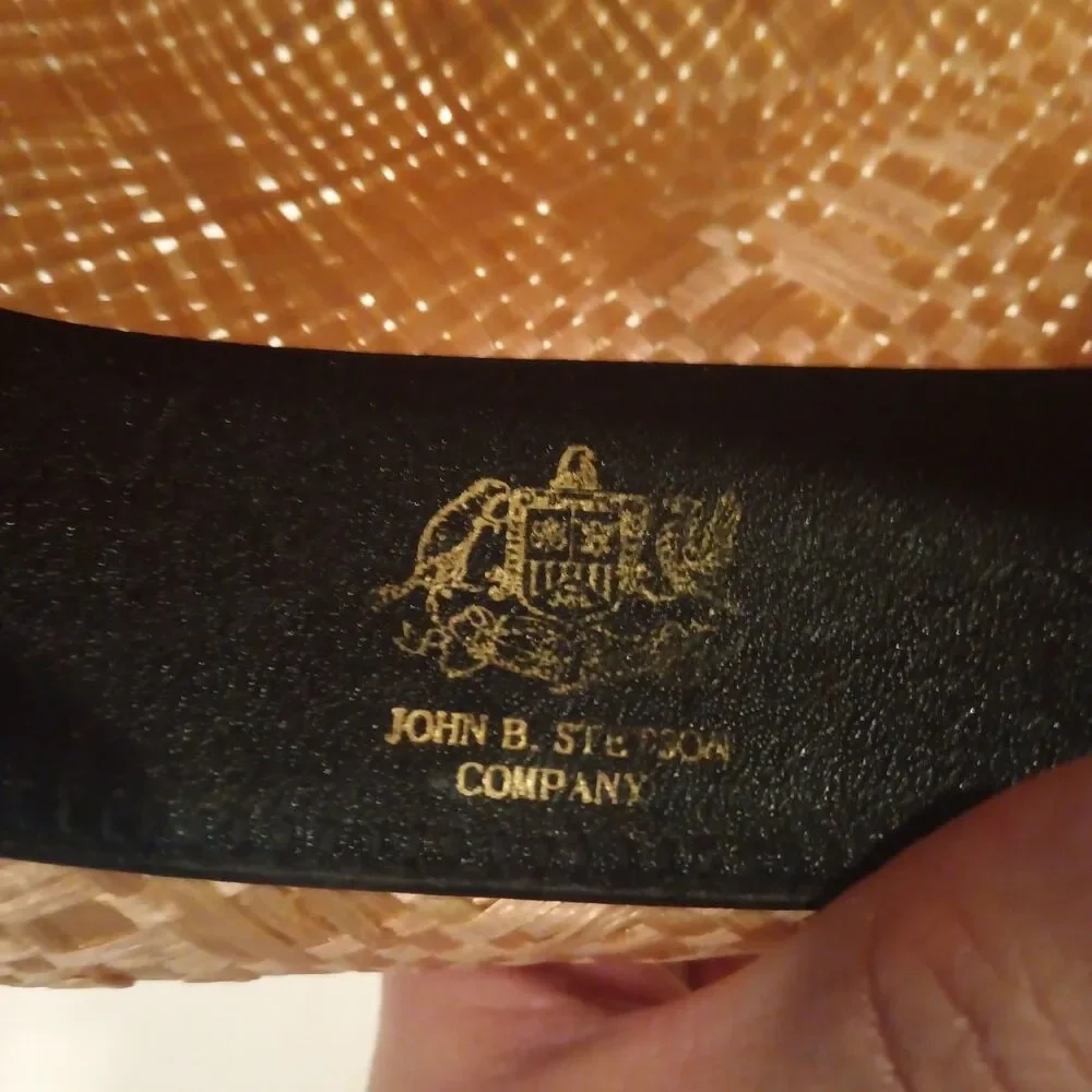 Vintage John B Stetson Company Kachina Model Cowboy Western Straw Hat Size 7